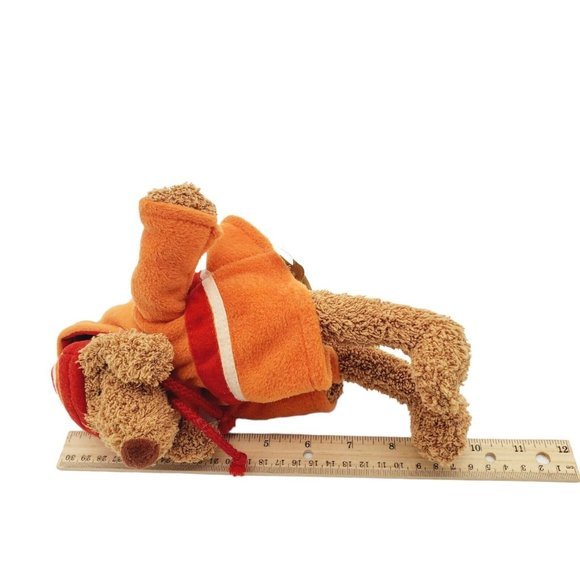 Bath & Body Works  Barker the Puppy Plush Dog Beanie Orange Hoodie‎ Stuffed Tags - Picture 6 of 7